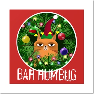 Bah Humbug Cat Posters and Art